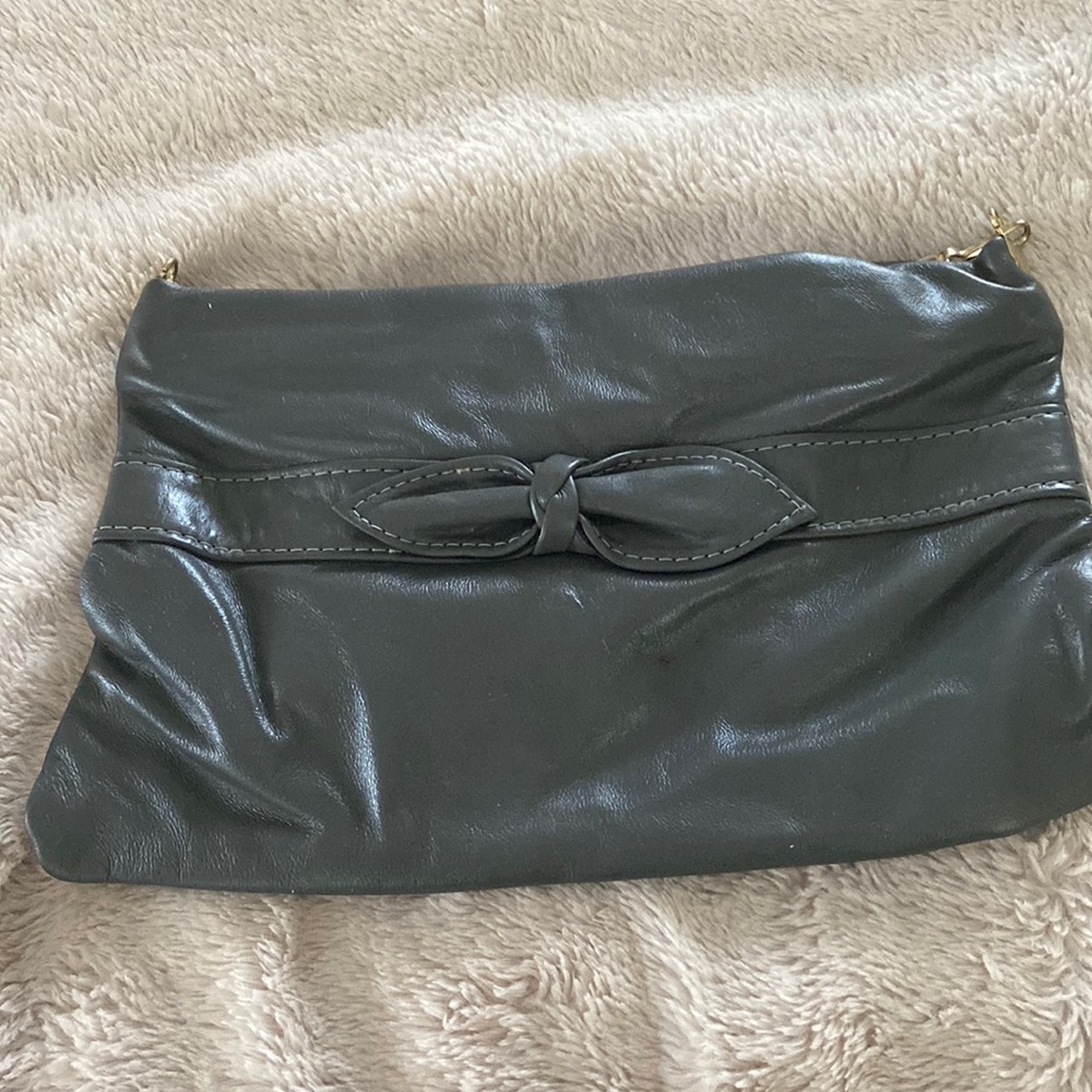 Gray handbag